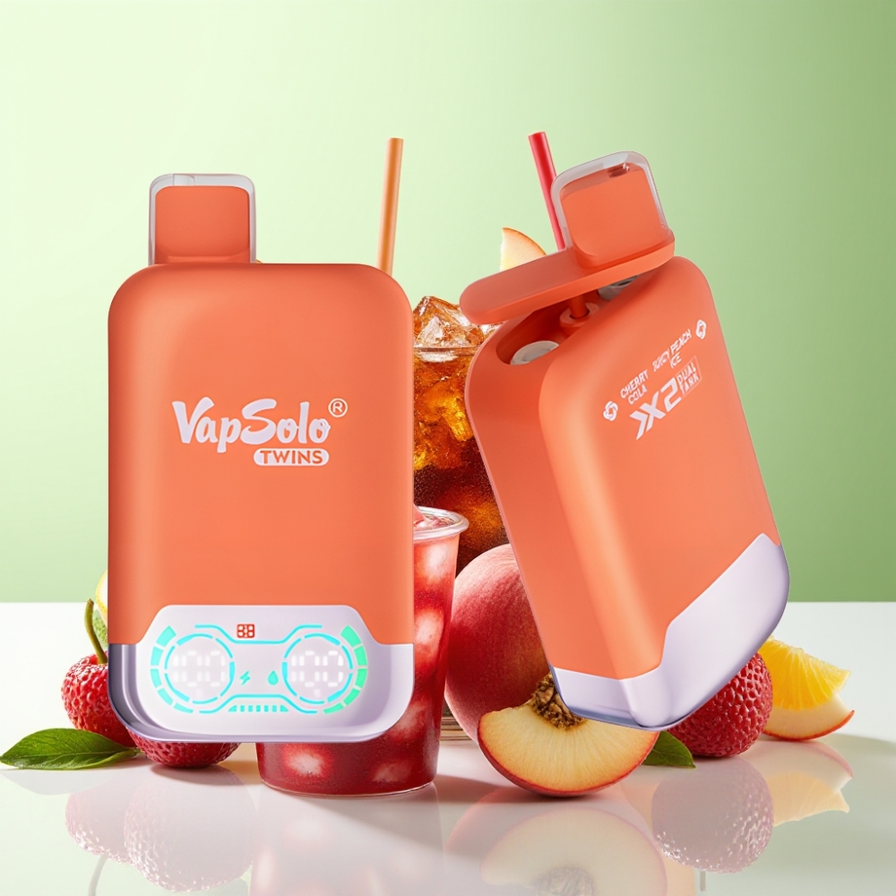 Vapsolo Twins 20000 Puffs فاب سكول تذوق كرز كولا & خوخ مثلج