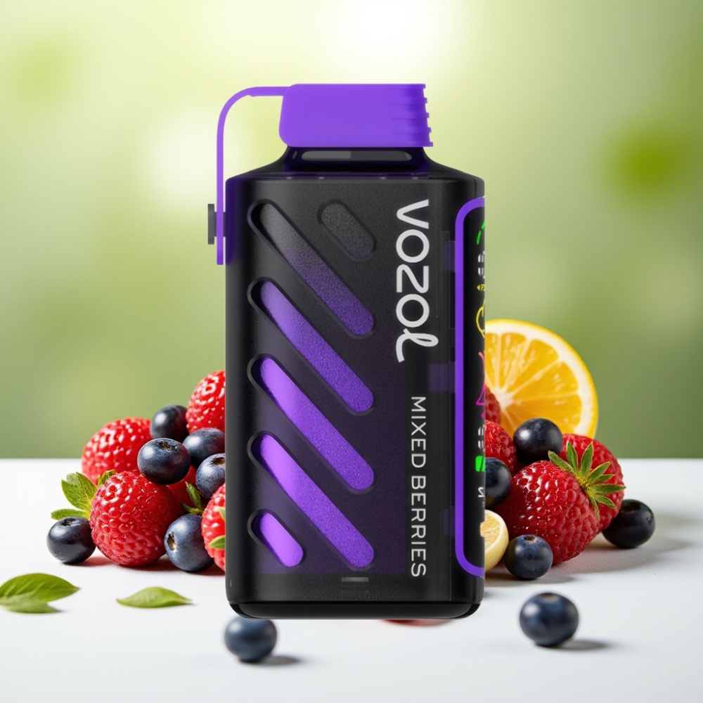 VOZOL Gear Power 20000 نفخة تبخير نكهة التوت المختلط بشاشة عرض كاملة وتقنية S.i.L.C.