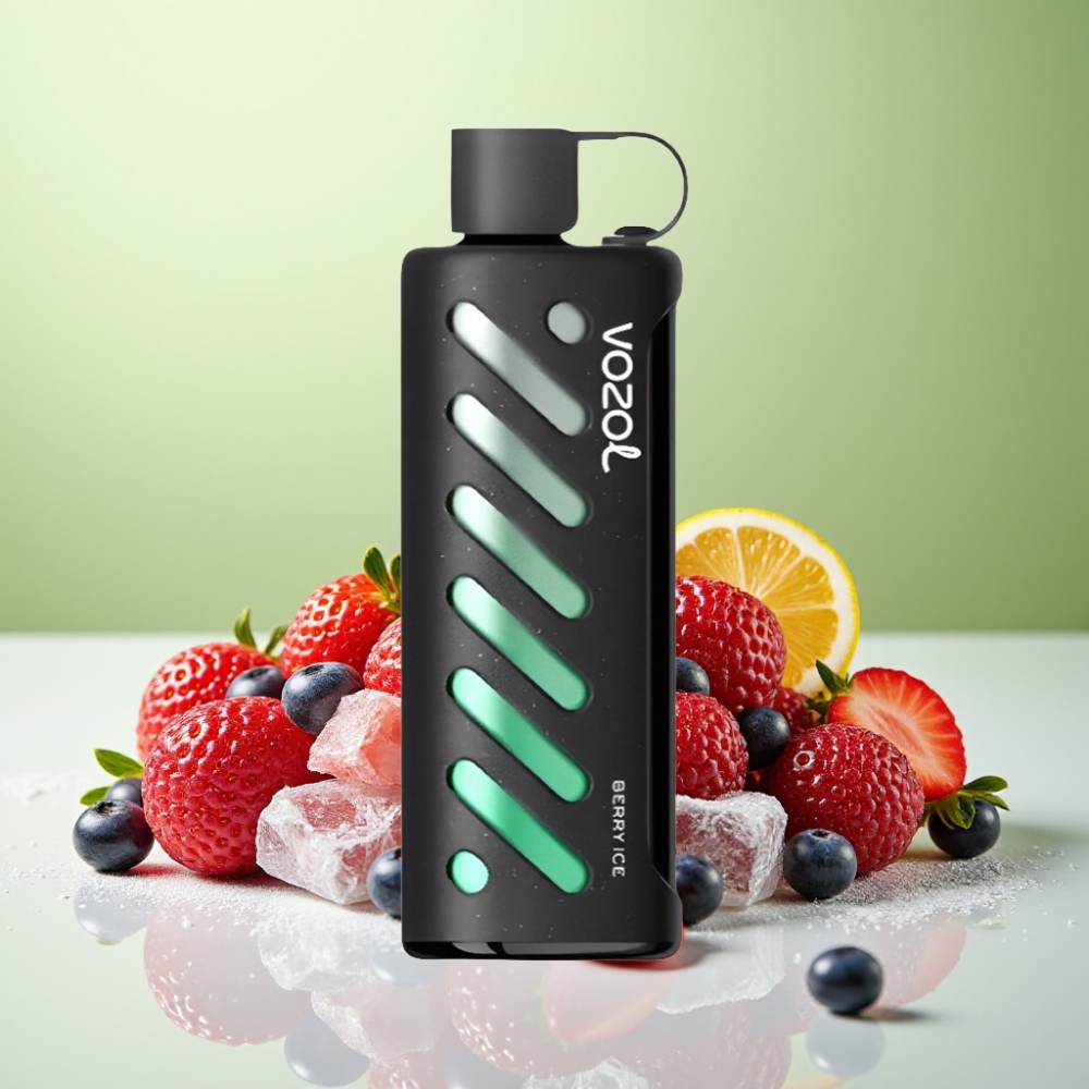VOZOL Gear Shisha 25000 نفخة تبخير قابل للتخلص بنكهة التوت المثلج وسعة بطارية 1000 مللي أمبير