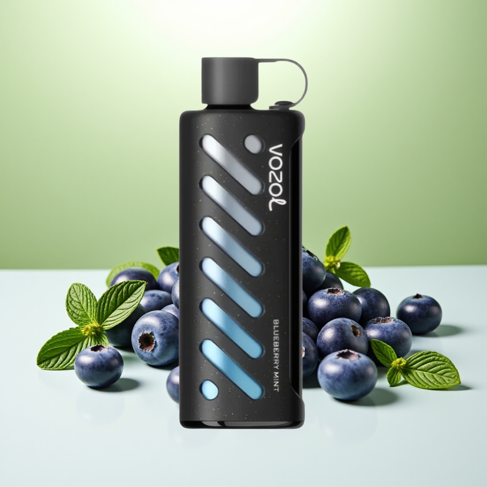 VOZOL Gear Shisha 25000 نفخة فيب قابل للتخلص بنكهة النعناع الأزرق وتقنية S.i.L.C