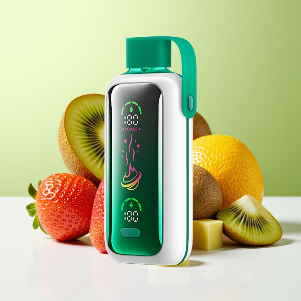 VOZOL Star 20000 نَفخة فَيب قابل للتصريف بنكهة الفراولة والكيوي مع شاشة مرآة HD 2.2 بوصة و650mAh