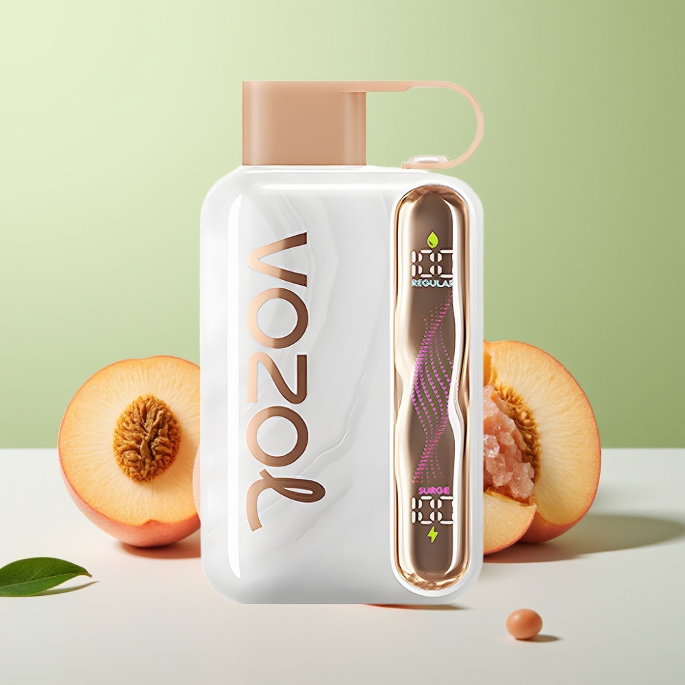 Vozol Star 40000 نَفخة فايب قابل للاستعمال مرة واحدة بنكهة خوخ مثلج، بطارية ١٠٠٠ مللي أمبير