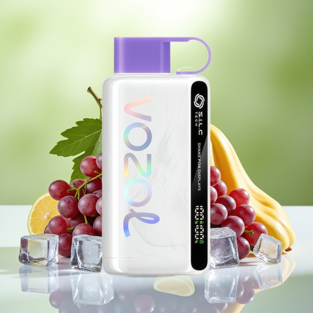 VOZOL STAR 9000/12000 عبوات تبخير لمرة واحدة جليد العنب مع شاشة اهتزاز وتقنية S.i.L.C