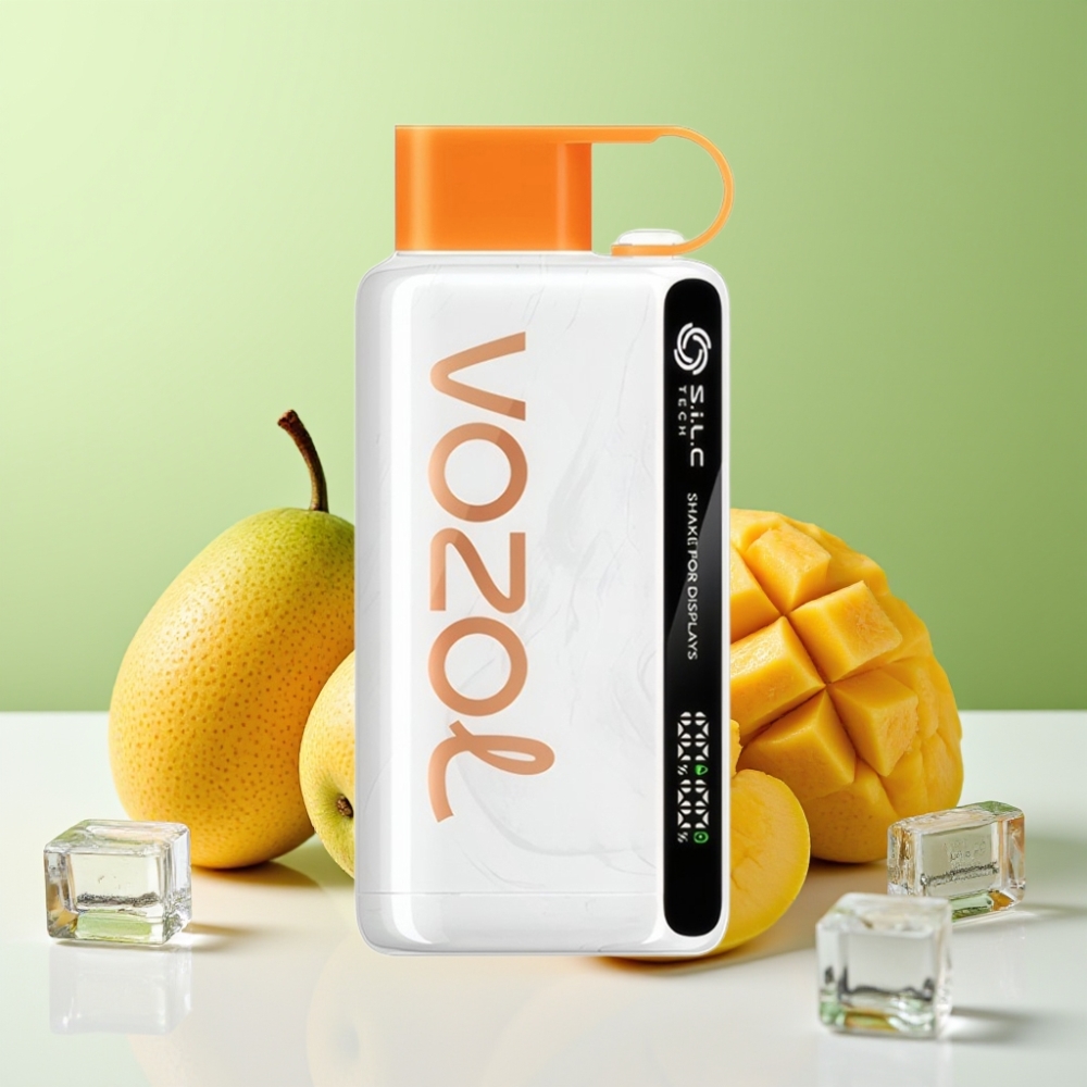 VOZOL STAR 9000/1200 سيجارة إلكترونية مانجو مكسيكي مثلج مع شاشة اهتزاز وشحن أسرع