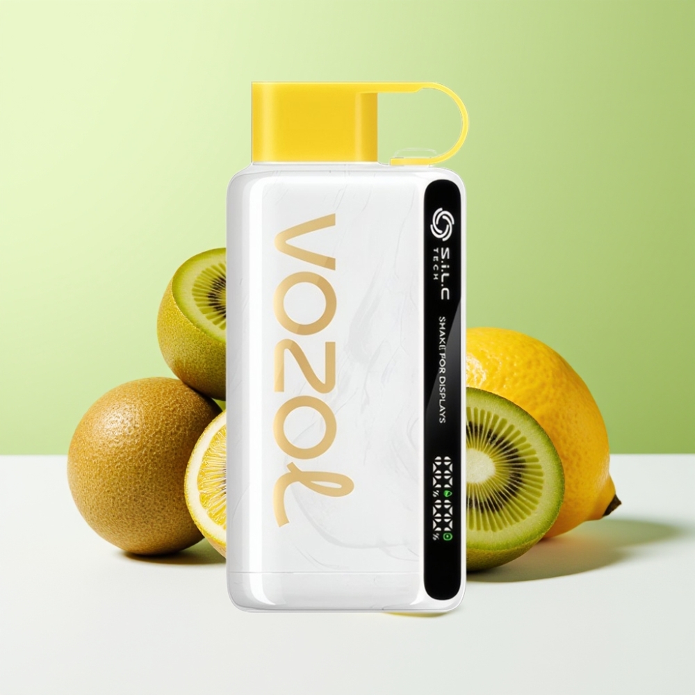 VOZOL STAR 9000/1200 سيجارة إلكترونية ذات استخدام لمرة واحدة بنكهة الكيوي والماراكويا والجوافة مع شاشة اهتزاز وشحن أسرع بنسبة 30٪
