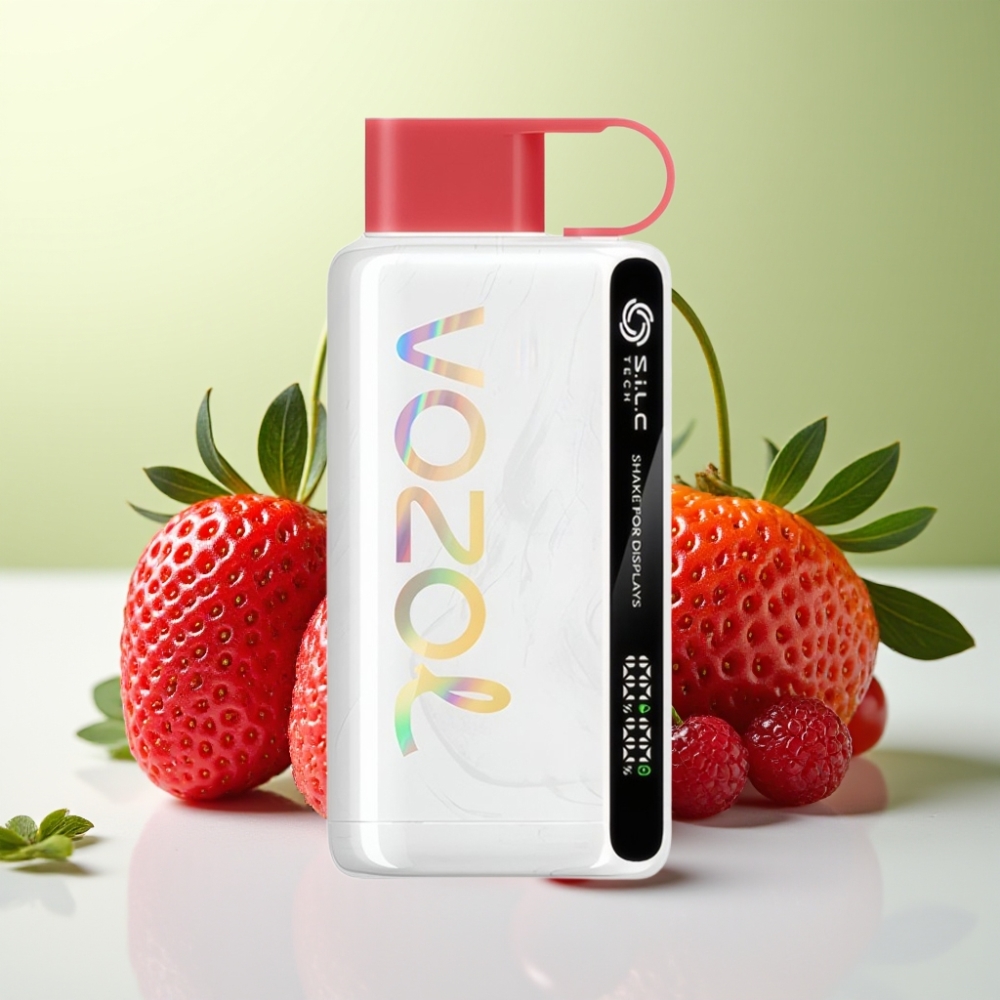 VOZOL STAR 9000/1200 ستروبيري راسبيري شيري مع شحن أسرع بنسبة 30% و 650mAh